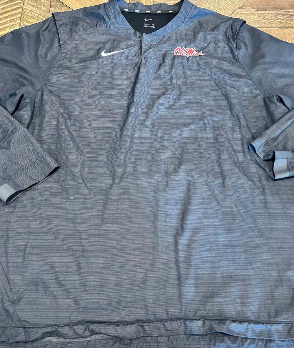 Nike Ole Miss Rebels Pullover Jacket Size XXL Gray